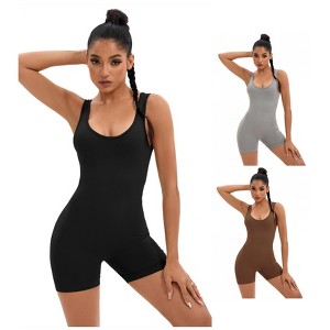 INSPIRE CHIC 3 Pcs Women's U Neck Full Hollow Back Butt Lifter Body Shaper - 1 of 4