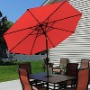 Sunnydaze Outdoor Aluminum Patio Table Umbrella with Polyester Canopy and Push Button Tilt and Crank - 9' - 4 of 4