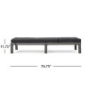 GDFStudio Venice Outdoor Wicker Armless Adjustable Chaise Lounges with Cushion (Set of 2) - 3 of 4