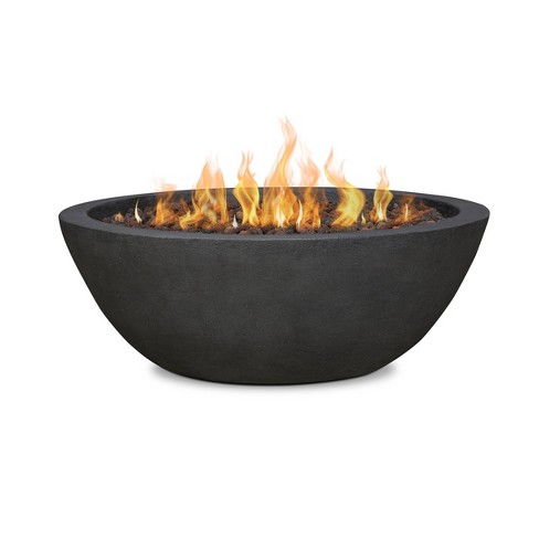Riverside Fire Bowl Shale Real Flame, Natural Gas Fire Pit Bowl