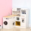 Whisen Kids Wooden Kitchen Playset with Tons of Countertop Space, Washing Machine, Gift for Kids Ages 3-6 - White - 2 of 4