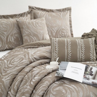 Nanshing 7pc Queen Alameda Comforter Bedding Set Taupe — фото 3