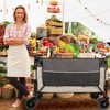 BEAFUP Heavy-Duty Folding Wagon Cart 480lbs Capacity - All-Terrain 7" Wheels with Brakes & Side Pockets for Camping,Beach,Picnic Outdoor - 2 of 4