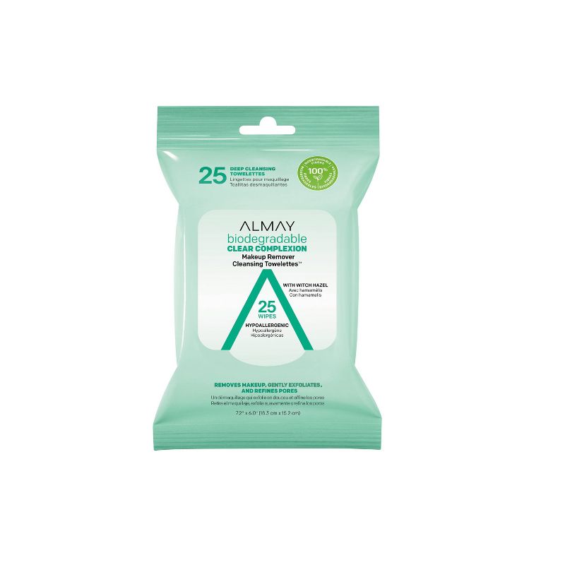 Almay Biodegradable Clear Complexion Makeup Remover Cleansing Towelettes - 25ct, 1 of 9