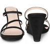 Perphy Women's Open Toe Strappy Open Toe Wedge Heels Slide Sandals - 2 of 4
