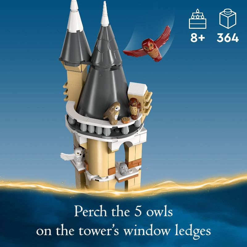LEGO Harry Potter Hogwarts Castle Owlery Building Toy 76430, 4 of 8