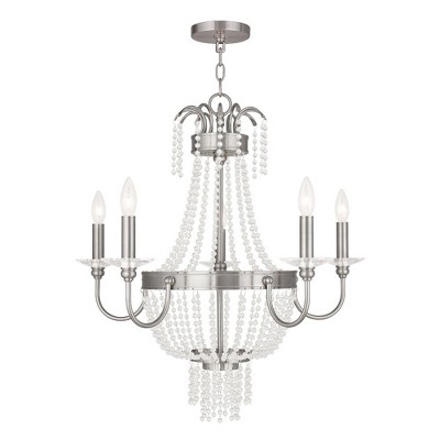 Livex Lighting Valentina 5 - Light Chandelier in  Brushed Nickel