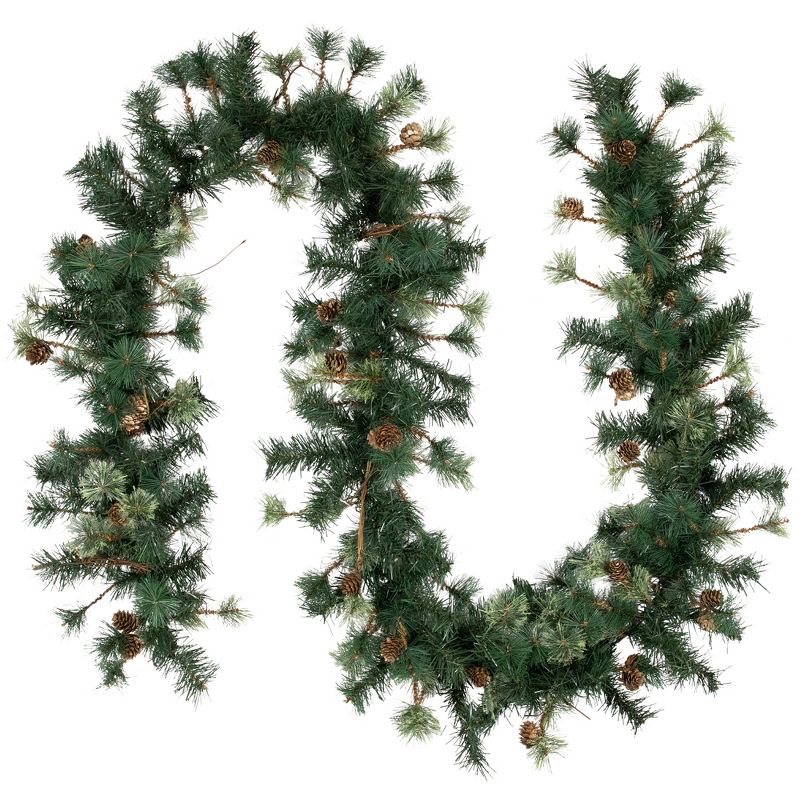 Northlight 9' x 12" Unlit Country Mixed Pine Artificial Christmas Garland, 1 of 11