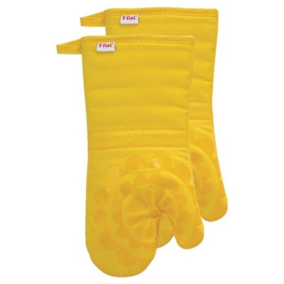 KitchenAid 2 Mini Mitt Set Pot Holders Set Yellow 100% Cotton