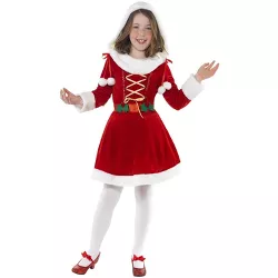 Smiffy Little Miss Santa Child Costume, Large