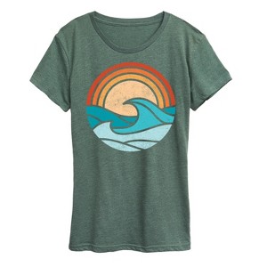 Women's - Instant Message - Wave Scene Short Sleeve Graphic T-Shirt - 1 of 4