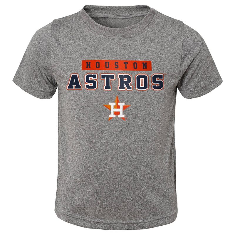 MLB Houston Astros Boys&#39; Gray Poly T-Shirt - L, 1 of 2