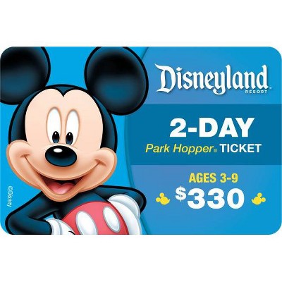 2-Day Park Hopper Ticket Ages 3-9 $330 Gift Card