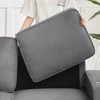 83.86" Snowfleece Fabric 3-Seater Sofa with Cup Holders, Compressed Modern Couch - 3 of 4