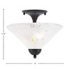 Toltec Lighting Any 2 - Light Flush Mount in  Black Copper with 12" Frosted Crystal Shade - 2 of 2