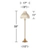 360 Lighting Dyna 58"H Antique Brass and Cream Scallop Shade 2-Light Floor Lamp - 4 of 4