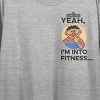 Sesame Street Pizza Fitness Crew Neck Short Sleeve Gray Heather Women's Crop Top - 2 of 4