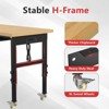Huxxion 48" Adjustable Work Bench, Heavy Duty Chipboard Work Table with Power Outlet - 3 of 4