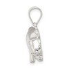 Black Bow Jewelry Sterling Silver 2D Polished Pig Pendant - 2 of 4