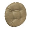 Gripper 14" x 14" Non-Slip Faux Leather Tufted Barstool Cushions Set of 2 - 2 of 3