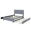 NicBex Twin Size Wooden Upholstered Daybed, Modern Sofa Bed Frame with 2 Drawers and Slat Support for Living Room, Bedroom - 3 of 4