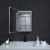 HBEZON Medicine Cabinet with Mirrors, Recess/Wall Mount Bathroom Cabinet, Adjustable Shelves, Soft-Close Hinge, Rectangular, Aluminum - 2 of 4