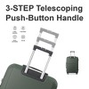 NAYSAYE Luggage ABS Hardshell 3 Piece Spinner Set with TSA Lock and Multi Position Handle for Travel, Green, 21.06"*11.81"*30.31" - 2 of 4
