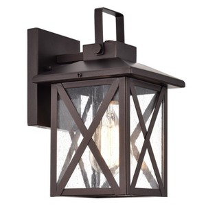 Chloe Lighting Lawrence Transitional 1 Light Oil Rubbed Bronze Outdoor Wall Sconce 11" Height - 1 of 4