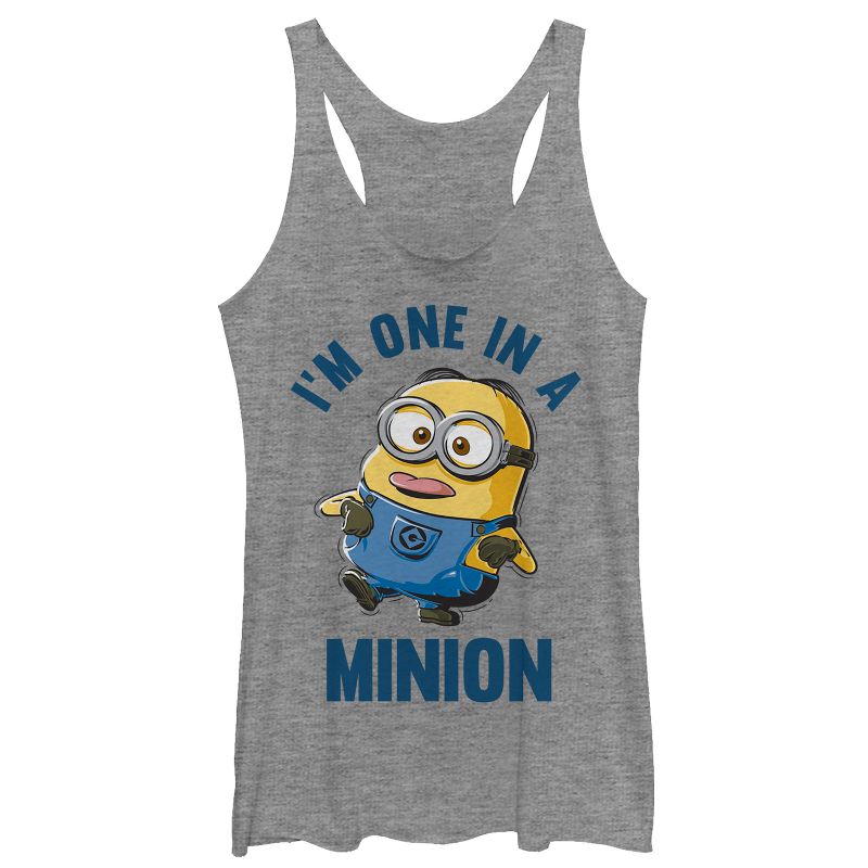 Women's Despicable Me I'm One in Minion Racerback Tank Top, 1 of 4