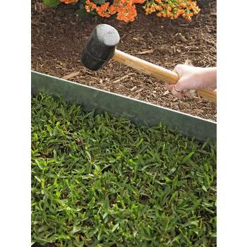 Gardener's Supply Company Galvanized Steel Edging - Set of 4 Pieces Each 44.5" Long | Long Lasting Easy Bend For Attractive and Defined Flower Beds,