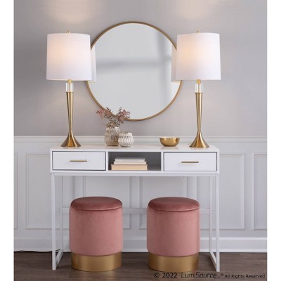 Franklin 32" Sleek Wood & Metal Console Table with Storage