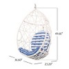 Coolbibila-Rattan Egg Chair For Outside, Egg Chair Hanging, Egg Chair With Metal Frame, Egg Chair Swing With Plush Water-Resistant Cushions - 4 of 4