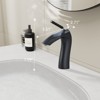 ChicFurnit Bathroom Sink Faucet Single Handle Design for Modern Lavatories, Black, 12.8"*8.46"*3.54" - 3 of 4