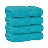 American Soft Linen 100% Cotton Turkish Premium Quality 4 Piece Washcloth Set, 13x13 inches Washcloth Hand Face Towels for Bathroom and Kitchen Washrags - image 3 of 4