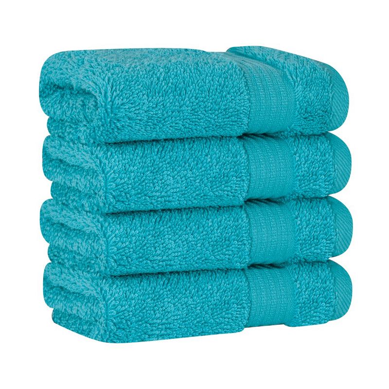 American Soft Linen Bekos 4 Pack Washcloth Set, 100% Cotton Washcloth Hand Face Towels for Bathroom and Kitchen, 3 of 7