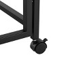 GlasFlength Folding Tables Space Saving Foldable Desk Compact Simple Design for Modern Home Offices Bedroom, Black, 31.5"*15.75"*29.53" - 3 of 4
