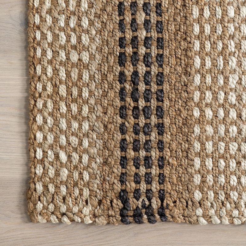 nuLOOM Haven Striped Chunky Jute Area Rug, 5 of 10