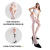 LECHERY Women's Lustrous Silky Shiny Sheer Suspender High-Waisted No Waistband Nylons Pantyhose Tights Stockings (1 Pair) - 2 of 4