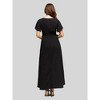 24seven Comfort Apparel Womens V Neck Belted Faux Wrap High Low Dress - 3 of 4