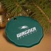 Wagner College Primary Logo Porcelain Scalloped Holiday Christmas Tree Ornament  2.8" (7.1 cm) - 4 of 4