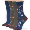 Women Cotton Calf Patterned Socks - 4 Pack - Coffee, Puppy, Flowers, Birds, Cat - Shoe Size 5-9 M, 8-12 L - Multicolors | 7BIGSTARS KINGDOM - 4 of 4