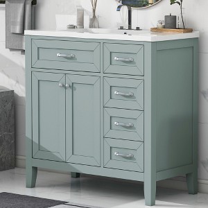 Bella Depot 36" Bathroom Vanity with Sink Combo,Bathroom Cabinet with Drawers - 1 of 4