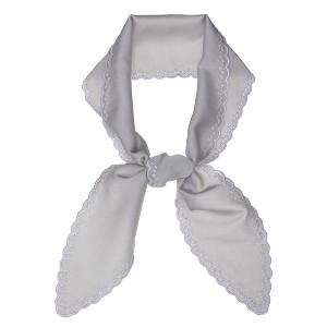 Allegra K Women's Long Narrow Lace Embroidery Pure Skinny Ribbon Scarves Neckerchief Waistband Hairband - 1 of 4