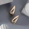 SOHI Women's Champayne Gold The Medium Shell Stud Earrings - 2 of 4
