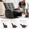Swivel Rocker Recliner Chair with Heat and Massage,360 Degree Swivel Rocking Single Sofa with Cup Holders - 3 of 4