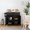 Costway Rolling Kitchen Cart Island Heavy Duty Storage Trolley Cabinet Utility - 3 of 4