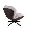 Okak Accent Chair, Modern Swivel Office Chair, Modern Chenille Chair with Faux Leather and Metal Base Frame, Accent Chair for Small Spaces - 4 of 4