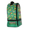 Intimo Nickelodeon Teenage Mutant Ninja Turtles Team Dual Compartment Lunch Box Bag Green - 3 of 4