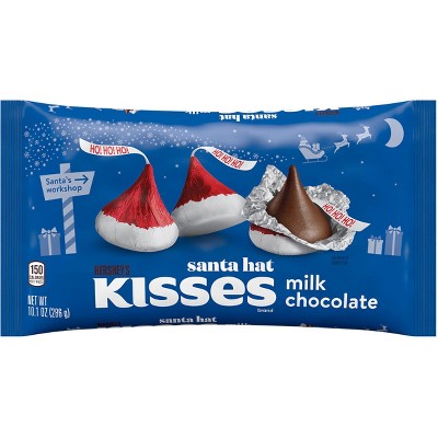Hershey's Kisses Holiday Milk Chocolate Santa Hat Foils - 10.1oz