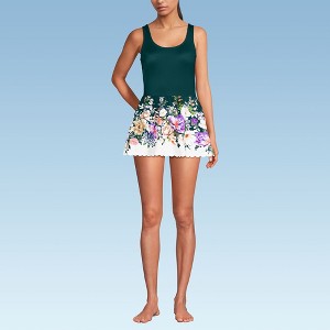 Lands' End Women's Tugless Scallop Swim Dress Swimsuit - 1 of 4